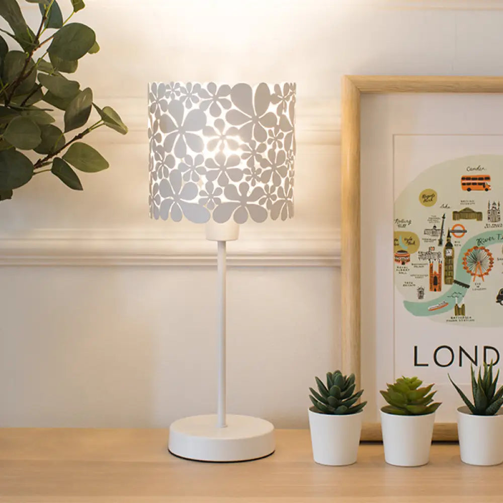 ceramic table lamps with hand painted designs for an artistic touchceramic table lamps with hand painted designs for an artistic touchModern 1-Bulb White Flower Desk Lamp with Metal Shade for Task Lighting