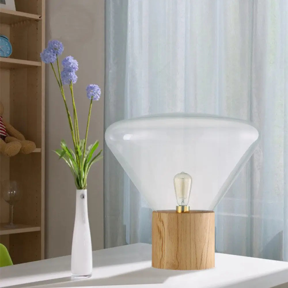 art deco table lamps with geometric shapes for a retro touchart deco table lamps with geometric shapes for a retro touchModern Wood Desk Lamp with Clear Glass Shade - 1 Head Night Table Light