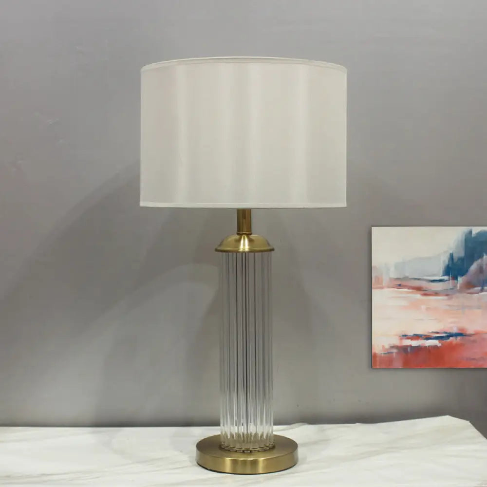 rustic farmhouse table lamps for cozy kitchensrustic farmhouse table lamps for cozy kitchensGolden Small Desk Lamp with Hand-Cut Crystal and Contemporary Column Design