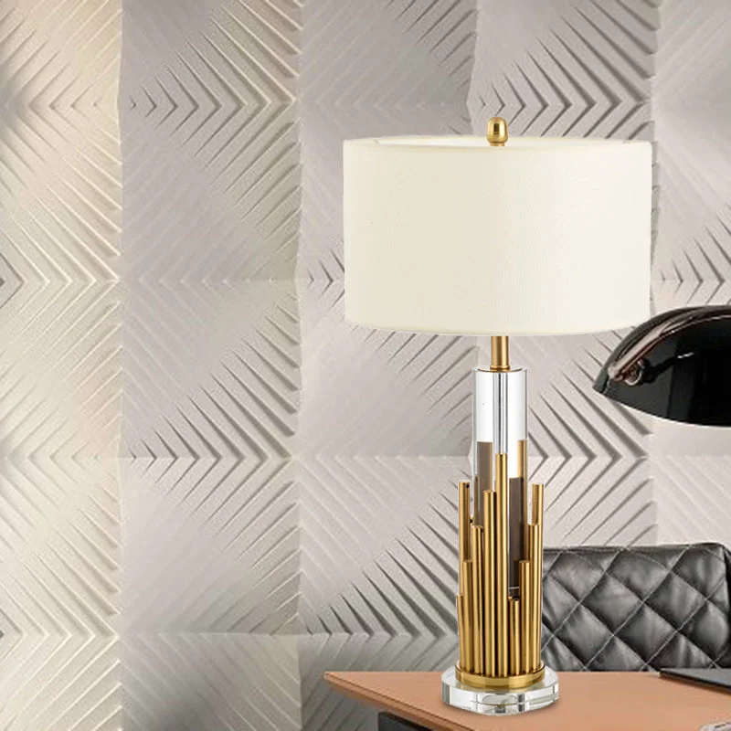 art deco table lamps with geometric shapes for a retro touchart deco table lamps with geometric shapes for a retro touchModern Cylindrical Table Lamp in Gold with Clear Crystal Shade and 1 Bulb