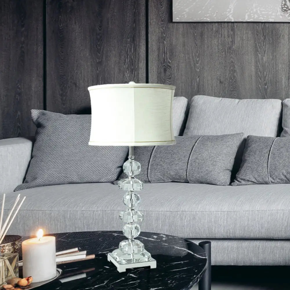 wooden table lamps with natural grain for a warm and organic feelwooden table lamps with natural grain for a warm and organic feelTraditional Style Crystal White Nightstand Lamp for Living Room