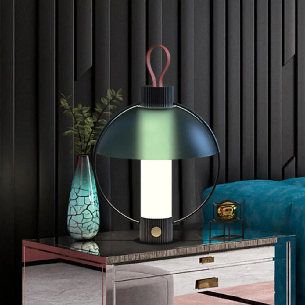 coastal style table lamps with nautical elements for beach housescoastal style table lamps with nautical elements for beach housesGreen Metal Desk Lamp with Glass Shade - Modern Design & Domed Shape