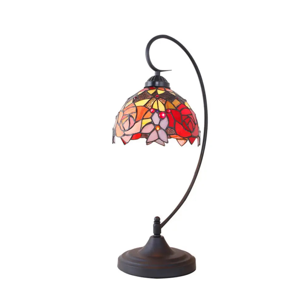 wooden table lamps with natural grain for a warm and organic feelwooden table lamps with natural grain for a warm and organic feelHand-Cut Glass Domed Nightstand Lamp with Mediterranean Petal Pattern in Black