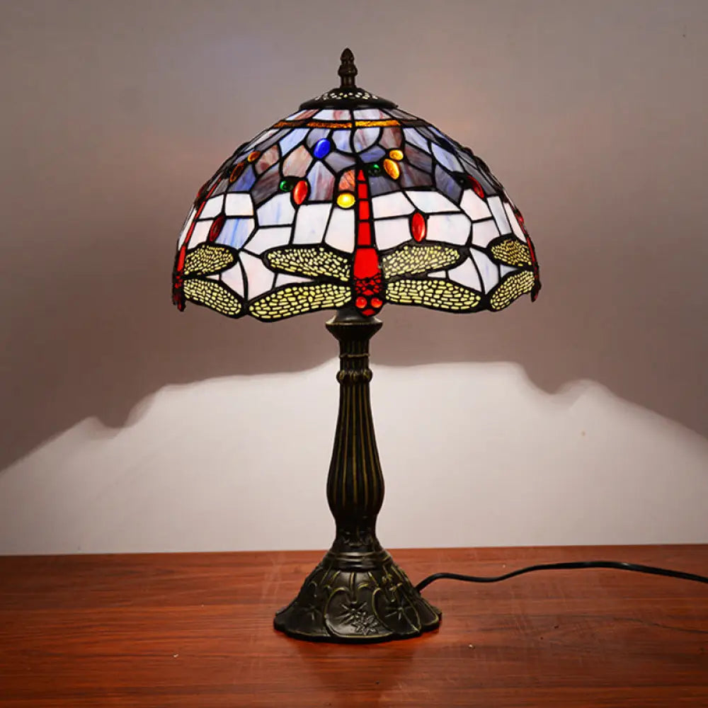 glass table lamps with a frosted surface for soft light diffusionglass table lamps with a frosted surface for soft light diffusionDragonfly Stained Glass Tiffany Night Lamp - Elegant 1-Head Table Light in White/Yellow/Orange for Living Room
