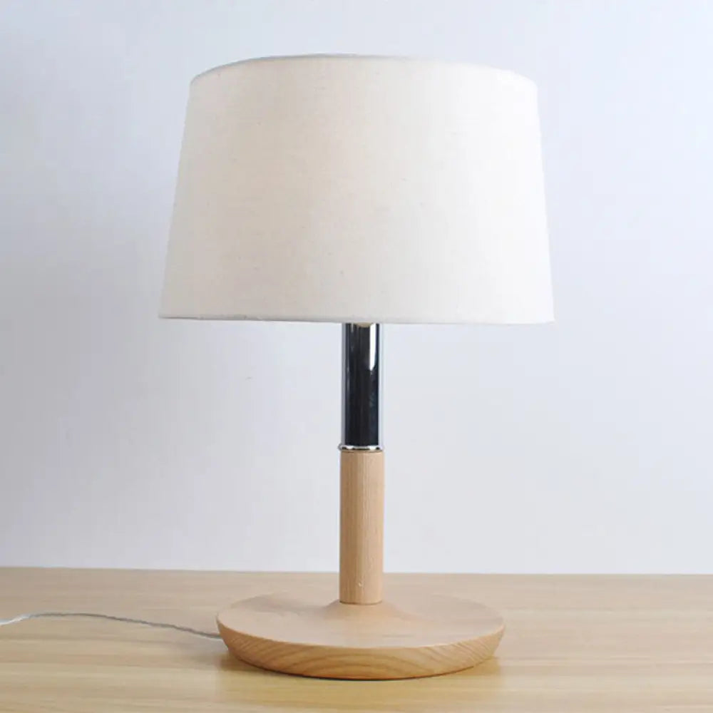 fabric table lamps with a linen shade for a relaxed and breathable lookfabric table lamps with a linen shade for a relaxed and breathable lookModern White Study Lamp with Drum Shade, Ideal for Tasks and Reading - 1 Bulb, Modernism Fabric