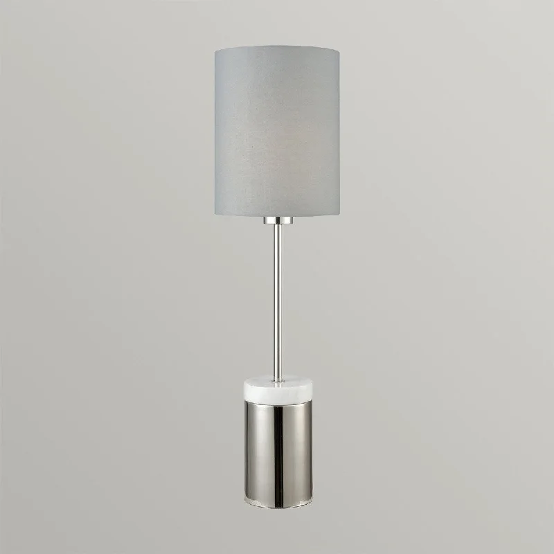marble table lamps with a luxurious veined pattern for high end decormarble table lamps with a luxurious veined pattern for high end decorEva Home One Light Table Lamp Grand Prix Polished Nickel - Exact Size