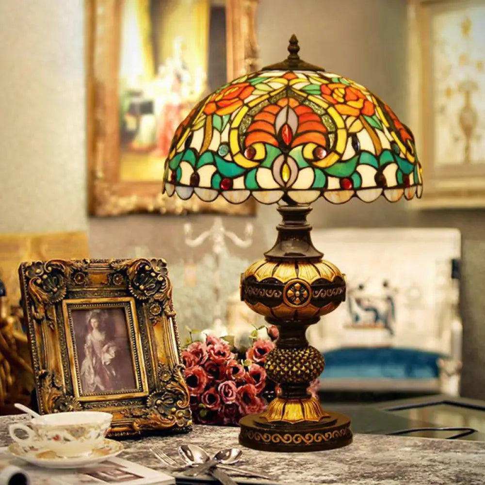 asian inspired table lamps with bamboo accents for a zen atmosphereasian inspired table lamps with bamboo accents for a zen atmosphereArt Glass Victorian Desk Lamp with Stained Beige/Orange Bowl Shade - Elegant Flower Night Table Lighting