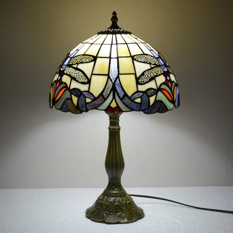 crystal table lamps with dazzling prisms for a glamorous effectcrystal table lamps with dazzling prisms for a glamorous effectBronze Dragonfly Tiffany Night Light Table Lamp with Hand-Cut Glass for Bedside