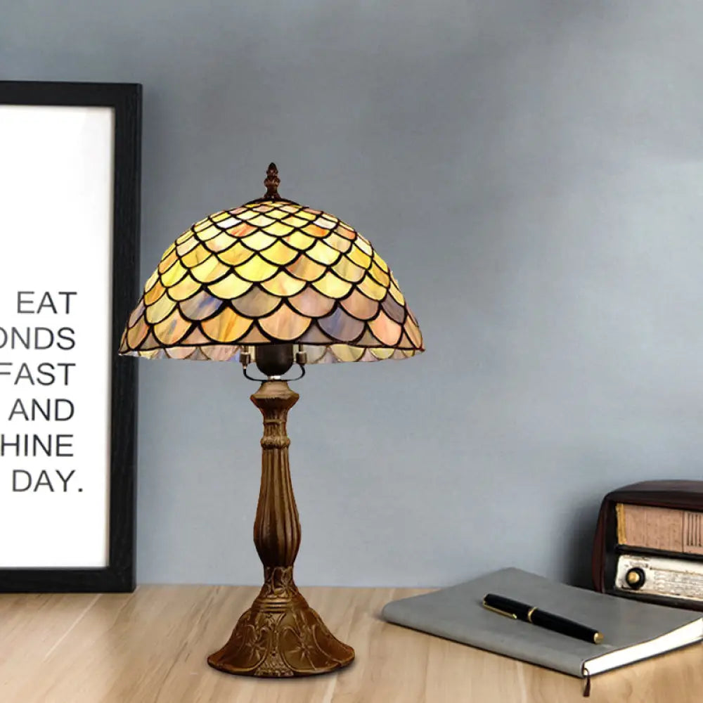 marble table lamps with a luxurious veined pattern for high end decormarble table lamps with a luxurious veined pattern for high end decorBaroque Bronze Table Lamp with Hand Cut Glass Dome and Scale Pattern