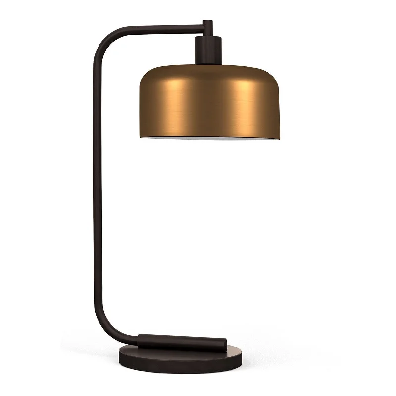 crystal table lamps with dazzling prisms for a glamorous effectcrystal table lamps with dazzling prisms for a glamorous effectHomeRoots 20" Black Metal Arched Table Lamp With Brass Bowl Shade - 12