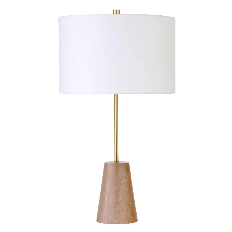 victorian style table lamps with ornate details for traditional homesvictorian style table lamps with ornate details for traditional homesHomeRoots 26" Gold and Brown Metal Table Lamp With White Drum Shade - 14
