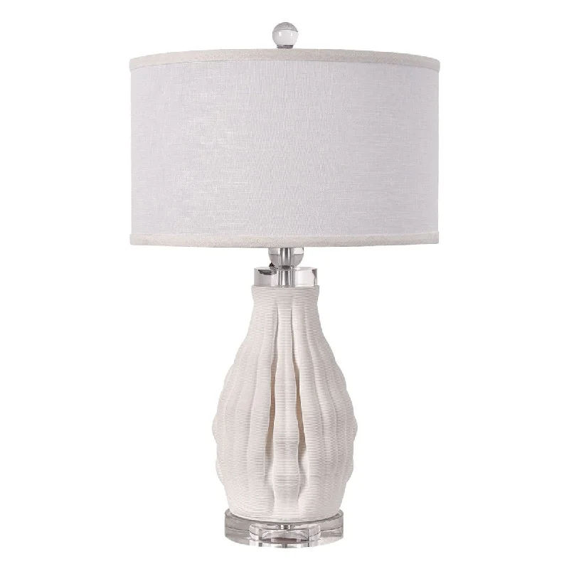 marble table lamps with a luxurious veined pattern for high end decormarble table lamps with a luxurious veined pattern for high end decorHomeRoots Set of Two 22" White Ceramic Bedside Table Lamps With White Shade - 12.99