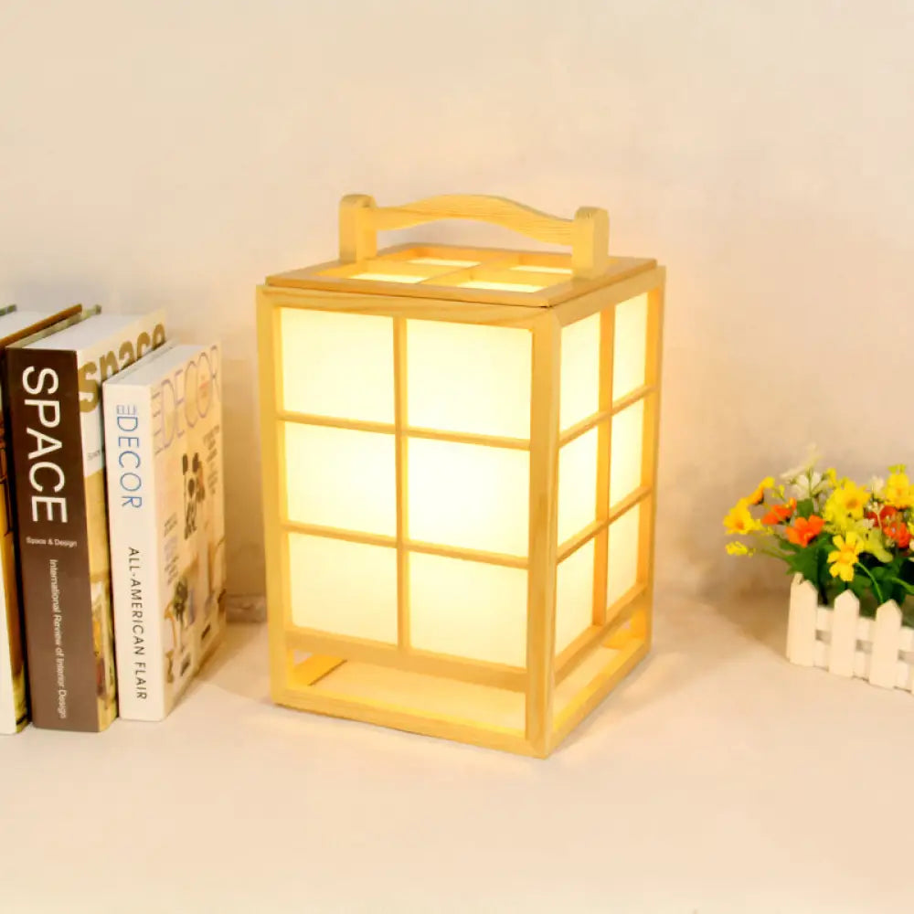 rustic farmhouse table lamps for cozy kitchensrustic farmhouse table lamps for cozy kitchensSmall Japanese Light Wood Desk Lamp: Rectangular Table with Handle, Beige Finish