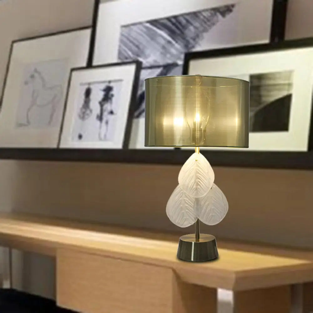 asian inspired table lamps with bamboo accents for a zen atmosphereasian inspired table lamps with bamboo accents for a zen atmosphereHand-Cut Crystal Leaf Shape Desk Light - Modern Gold Night Table Lamp