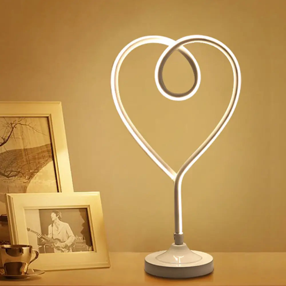bohemian table lamps with colorful patterns for eclectic bedroomsbohemian table lamps with colorful patterns for eclectic bedroomsGold/White LED Living Room Desk Light with Heart Acrylic Shade: Contemporary Task Lighting