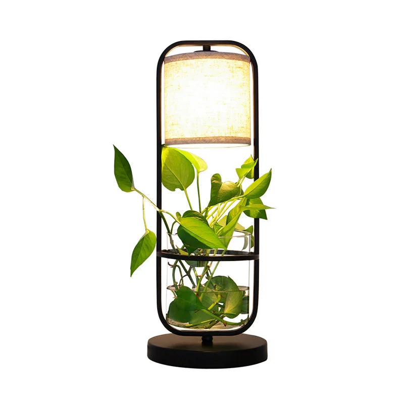 fabric table lamps with a linen shade for a relaxed and breathable lookfabric table lamps with a linen shade for a relaxed and breathable lookMetal Rectangle Nightstand Lamp - LED Industrial Dimmable Light for Bedroom, Black