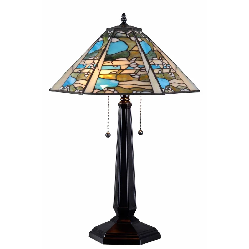 coastal style table lamps with nautical elements for beach housescoastal style table lamps with nautical elements for beach housesMia 24-inch Tiffany-style Table Lamp