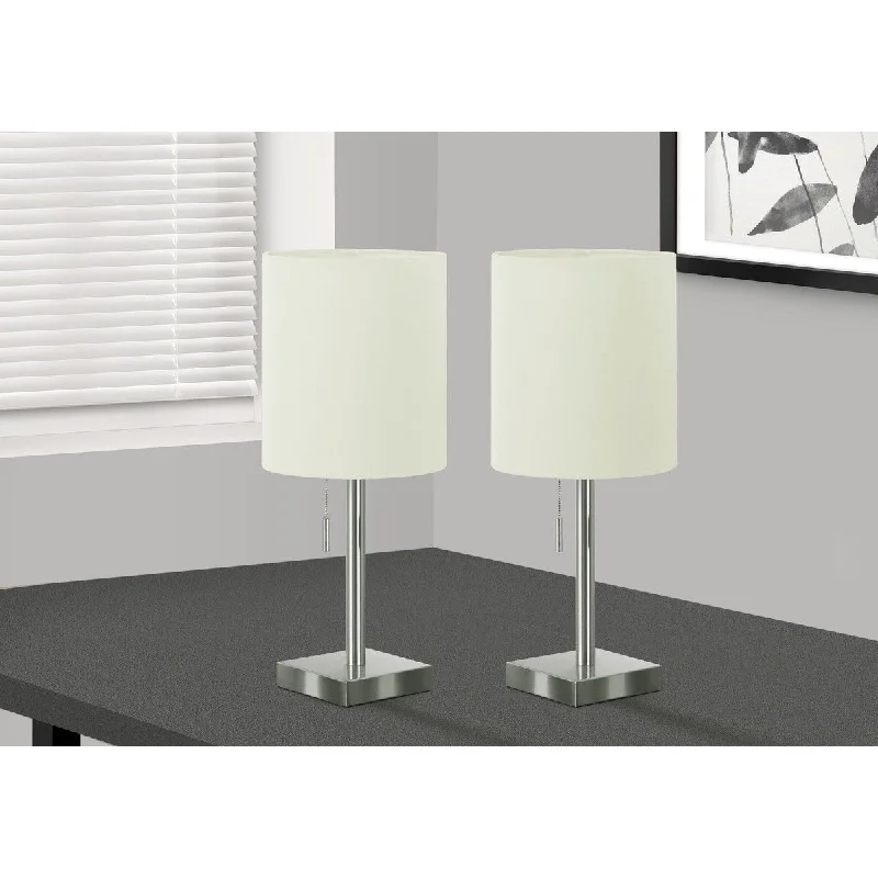 rustic farmhouse table lamps for cozy kitchensrustic farmhouse table lamps for cozy kitchensMonarch Specialties 17"h Table Lamp USB Port Nickel Metal (Set Of 2) - 16.75