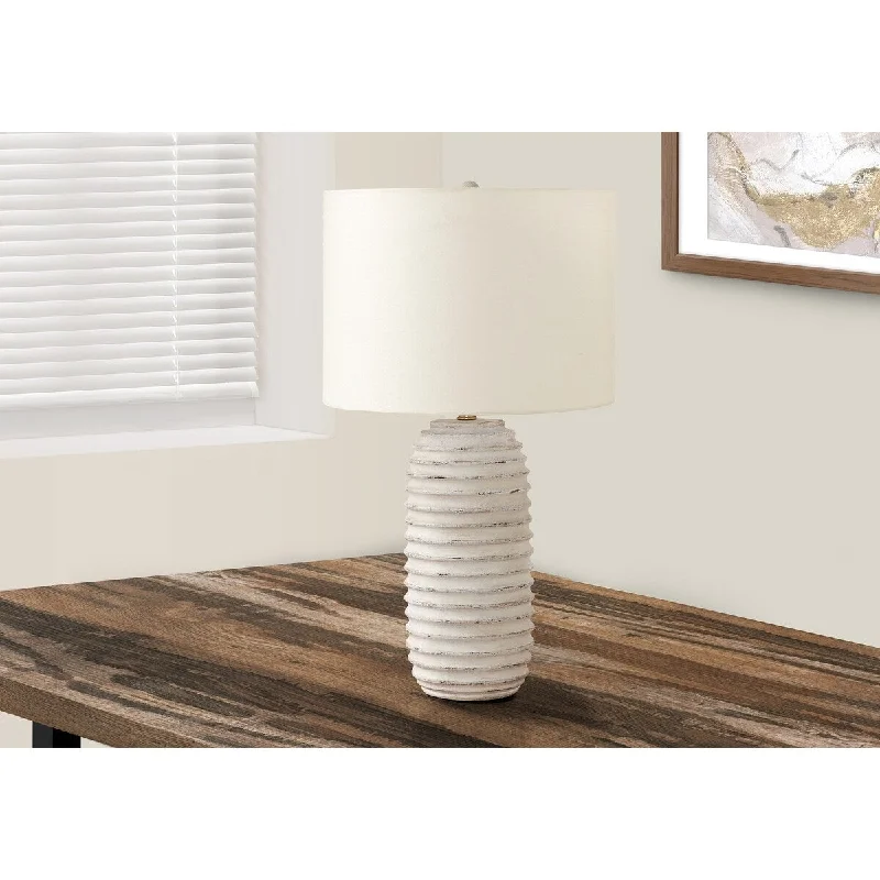 wooden table lamps with natural grain for a warm and organic feelwooden table lamps with natural grain for a warm and organic feelMonarch Specialties 28"h Table Lamp Cream Resin Ivory Transitional - 28