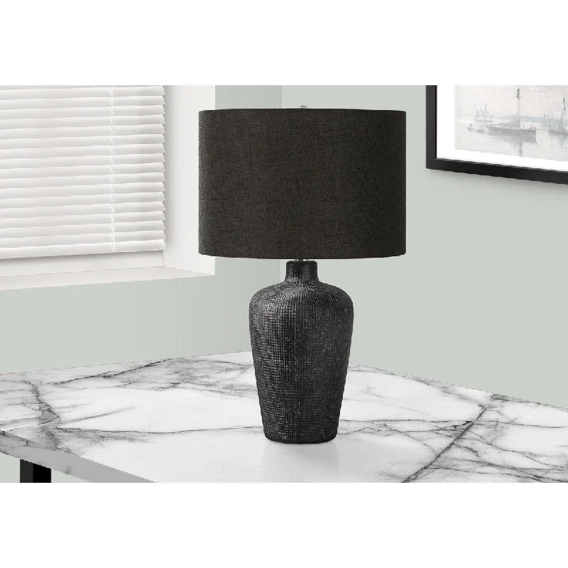 rustic farmhouse table lamps for cozy kitchensrustic farmhouse table lamps for cozy kitchensMonarch Specialties Table Lamp 24"h Black Ceramic Black Shade - 24