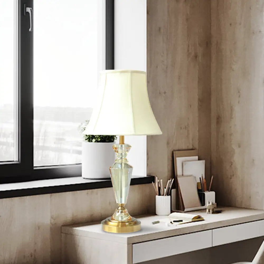modern minimalist table lamps for contemporary living roomsmodern minimalist table lamps for contemporary living roomsRustic Crystal Bell Paneled Night Light - Living Room Lamp (White)