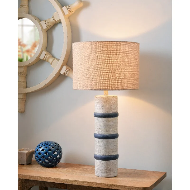 modern minimalist table lamps for contemporary living roomsmodern minimalist table lamps for contemporary living roomsPhoebe Weathered White and Royal Blue 31 Inch Table Lamp