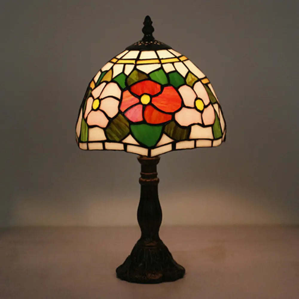 mid century modern table lamps with iconic designs for a stylish studymid century modern table lamps with iconic designs for a stylish studyVictorian Stained Glass Pink/Purple Rose Night Lamp with Dome Shade - 1 Light Table Lighting
