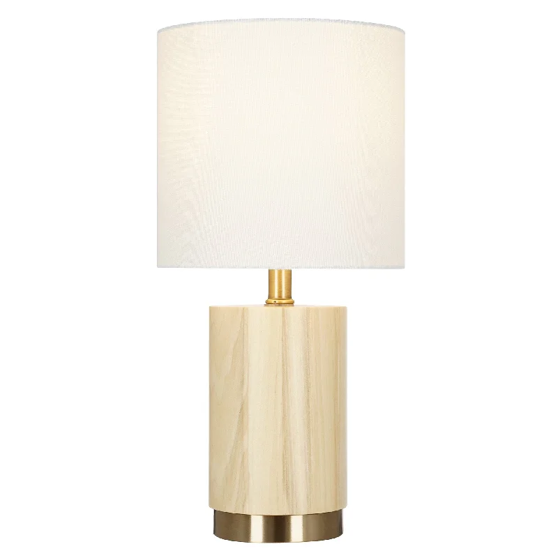 leather table lamps with a distressed texture for a rugged charmleather table lamps with a distressed texture for a rugged charmReal Blonde Wood Table Lamp With Metal Base, LED bulb included - 9x9x17.5