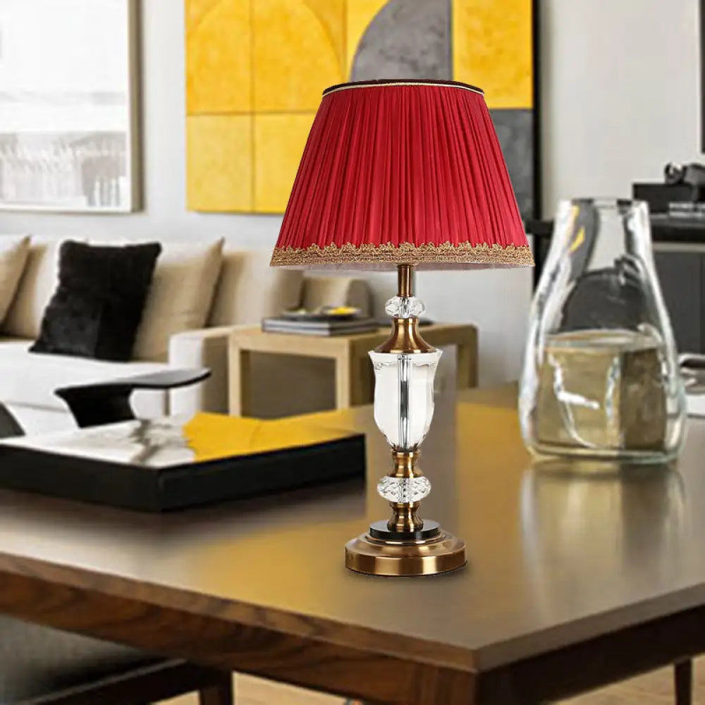 coastal style table lamps with nautical elements for beach housescoastal style table lamps with nautical elements for beach housesRed Crystal Countryside Nightstand Lamp - Single Head Table Light for Bedroom