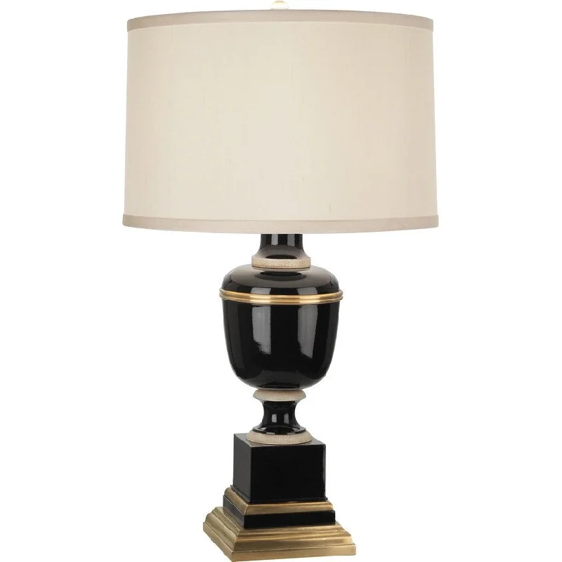 rustic farmhouse table lamps for cozy kitchensrustic farmhouse table lamps for cozy kitchensRobert Abbey 2507X One Light Accent Lamp Annika Black Lacquered Paint - Exact Size