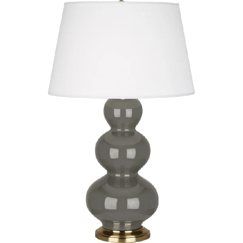 metal table lamps with a matte black finish for a sleek appearancemetal table lamps with a matte black finish for a sleek appearanceRobert Abbey CR40X One Light Table Lamp Triple Gourd Ash Glazed Cerami - Exact Size