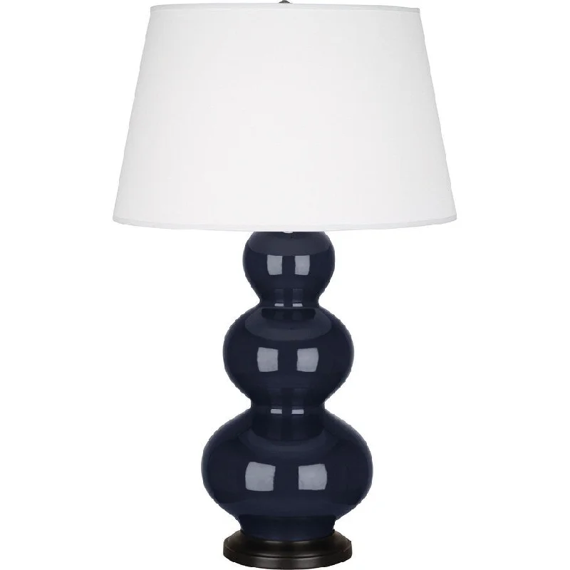 asian inspired table lamps with bamboo accents for a zen atmosphereasian inspired table lamps with bamboo accents for a zen atmosphereRobert Abbey MB41X One Light Table Lamp Triple Gourd Midnight Blue Gla - Exact Size