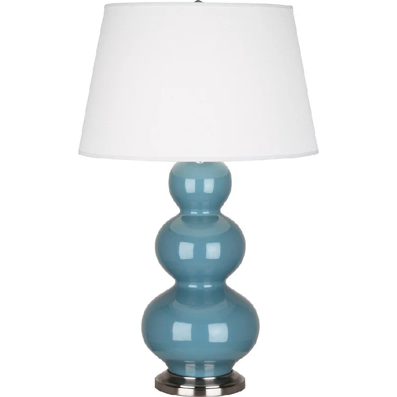 gothic style table lamps with dark finishes for a mysterious lookgothic style table lamps with dark finishes for a mysterious lookRobert Abbey OB42X One Light Table Lamp Triple Gourd Steel Blue Glazed - Exact Size