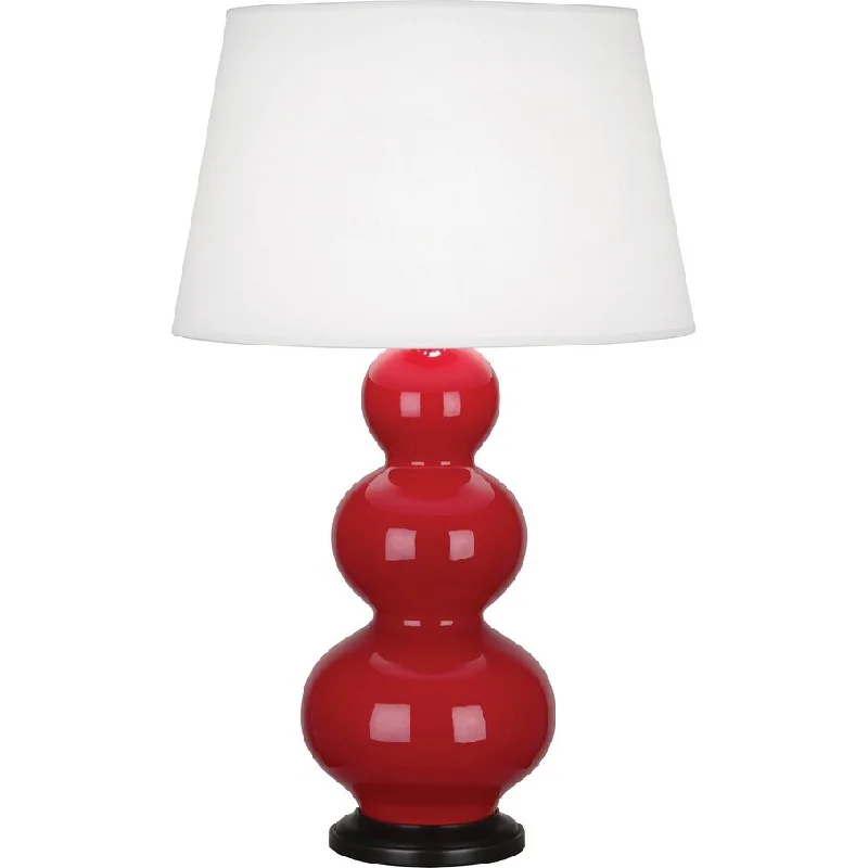 wooden table lamps with natural grain for a warm and organic feelwooden table lamps with natural grain for a warm and organic feelRobert Abbey RR41X One Light Table Lamp Triple Gourd Ruby Red Glazed C - Exact Size