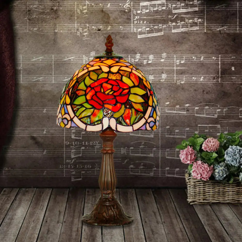 modern minimalist table lamps for contemporary living roomsmodern minimalist table lamps for contemporary living roomsRose Blossom Stained Glass Night Lamp - Tiffany-Style, Bronze Finish - Bedroom Table Light