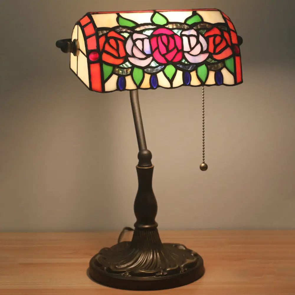 mid century modern table lamps with iconic designs for a stylish studymid century modern table lamps with iconic designs for a stylish studyBronze Mediterranean Stained Glass Desk Lamp with Rose Night Lighting