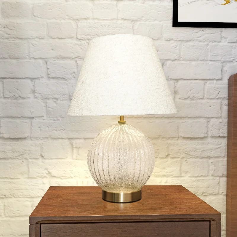 wooden table lamps with natural grain for a warm and organic feelwooden table lamps with natural grain for a warm and organic feelSerene Radiance Ribbed Glass Table Lamp