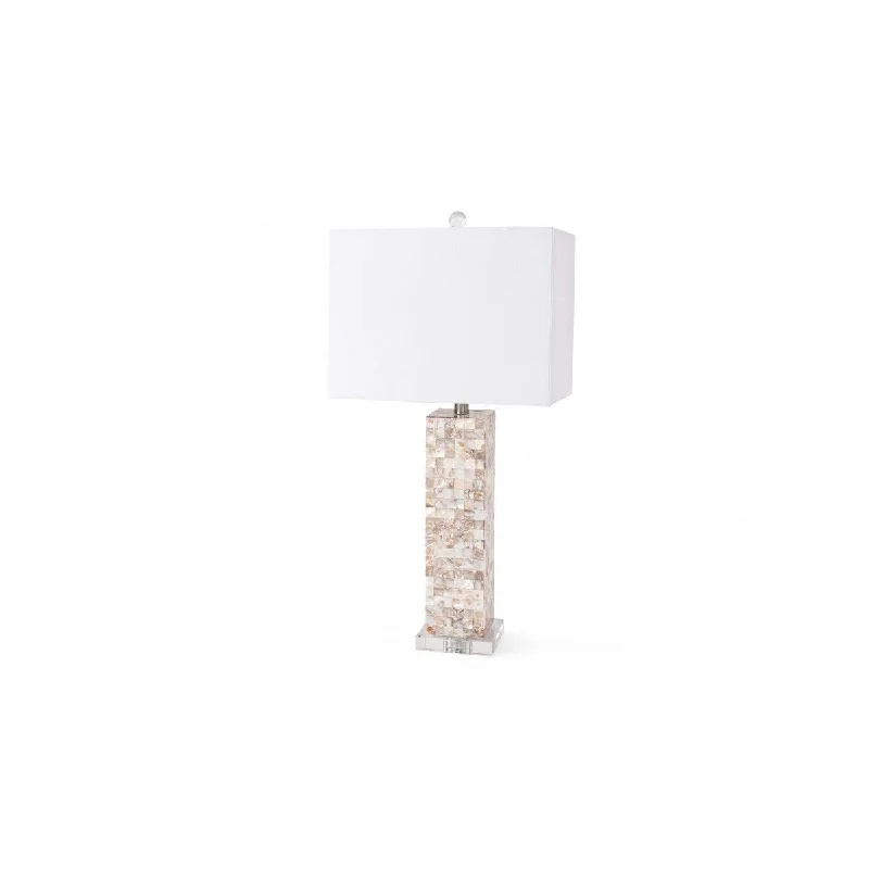 crystal table lamps with dazzling prisms for a glamorous effectcrystal table lamps with dazzling prisms for a glamorous effectSet of 2 Mother of Pearl Coastal Table Lamp