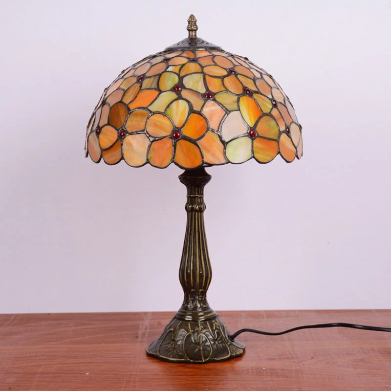 fabric table lamps with a linen shade for a relaxed and breathable lookfabric table lamps with a linen shade for a relaxed and breathable lookBaroque Bronze Table Lamp with Blossom Stained Glass Shade - Elegant Night Light for Living Room