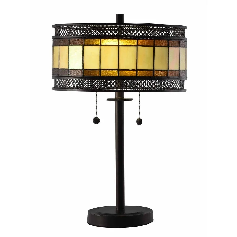 wooden table lamps with natural grain for a warm and organic feelwooden table lamps with natural grain for a warm and organic feelSpringdale 23.25"H Olive Mesh Tiffany Table Lamp