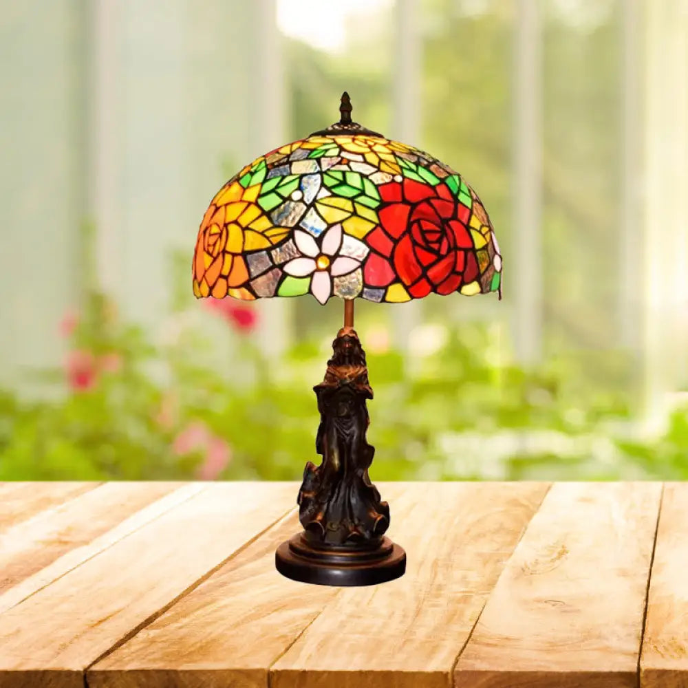 victorian style table lamps with ornate details for traditional homesvictorian style table lamps with ornate details for traditional homesStained Glass Red/Orange Night Light Flowering Tiffany-Style Table Lamp with Angel Statue