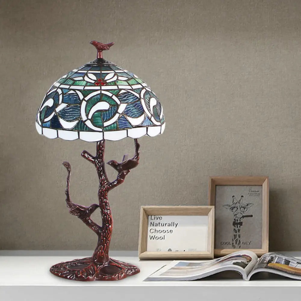 ceramic table lamps with hand painted designs for an artistic touchceramic table lamps with hand painted designs for an artistic touchStained Glass Tiffany Style Table Light - Kapok Pattern Night Lamp with Tree Design