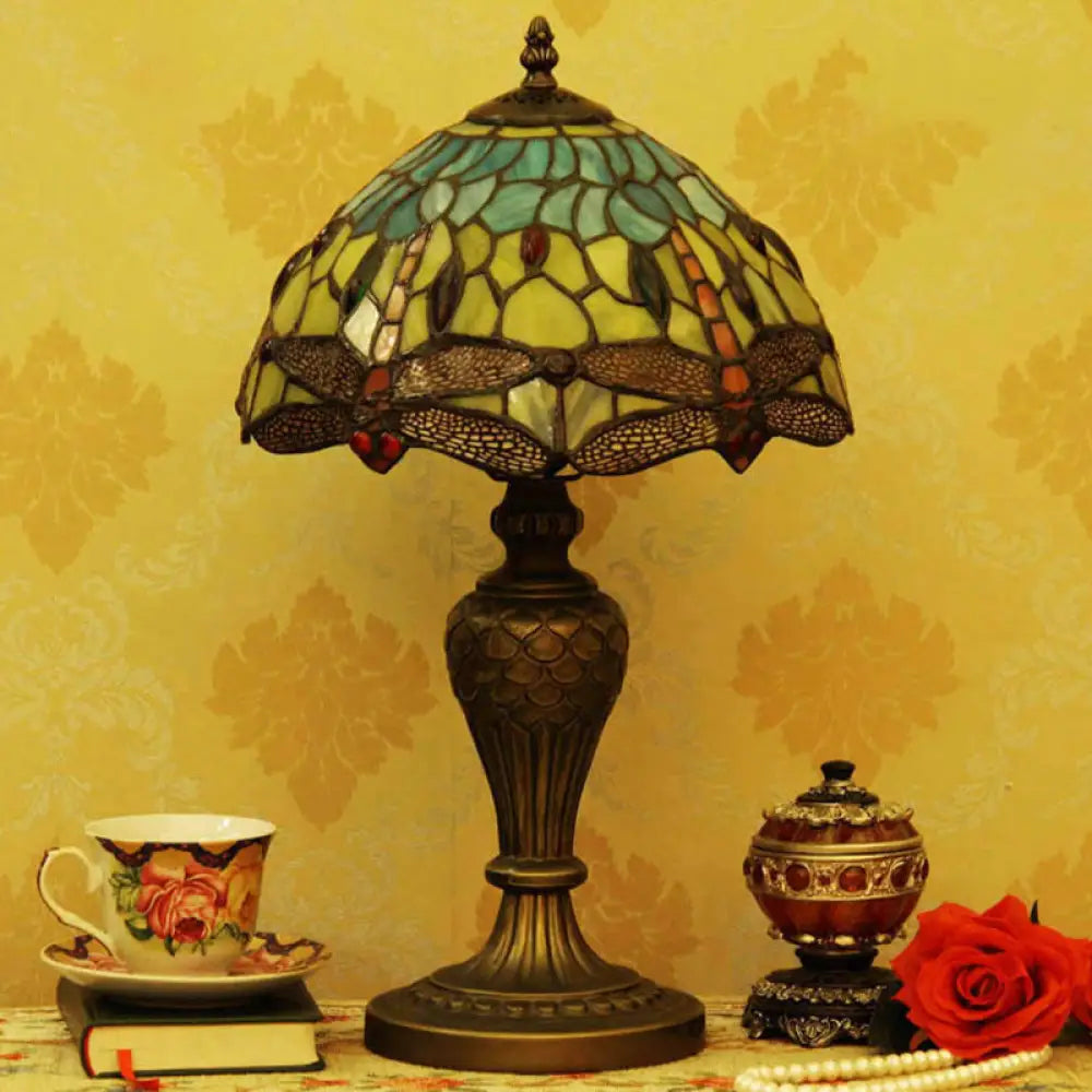 coastal style table lamps with nautical elements for beach housescoastal style table lamps with nautical elements for beach housesVictorian Stained Glass Dragonfly Patterned Night Light