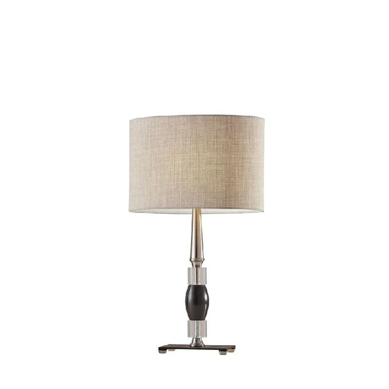 modern minimalist table lamps for contemporary living roomsmodern minimalist table lamps for contemporary living roomsStrick & Bolton Krause Brushed Steel with Crystal and Black Marble Table Lamp