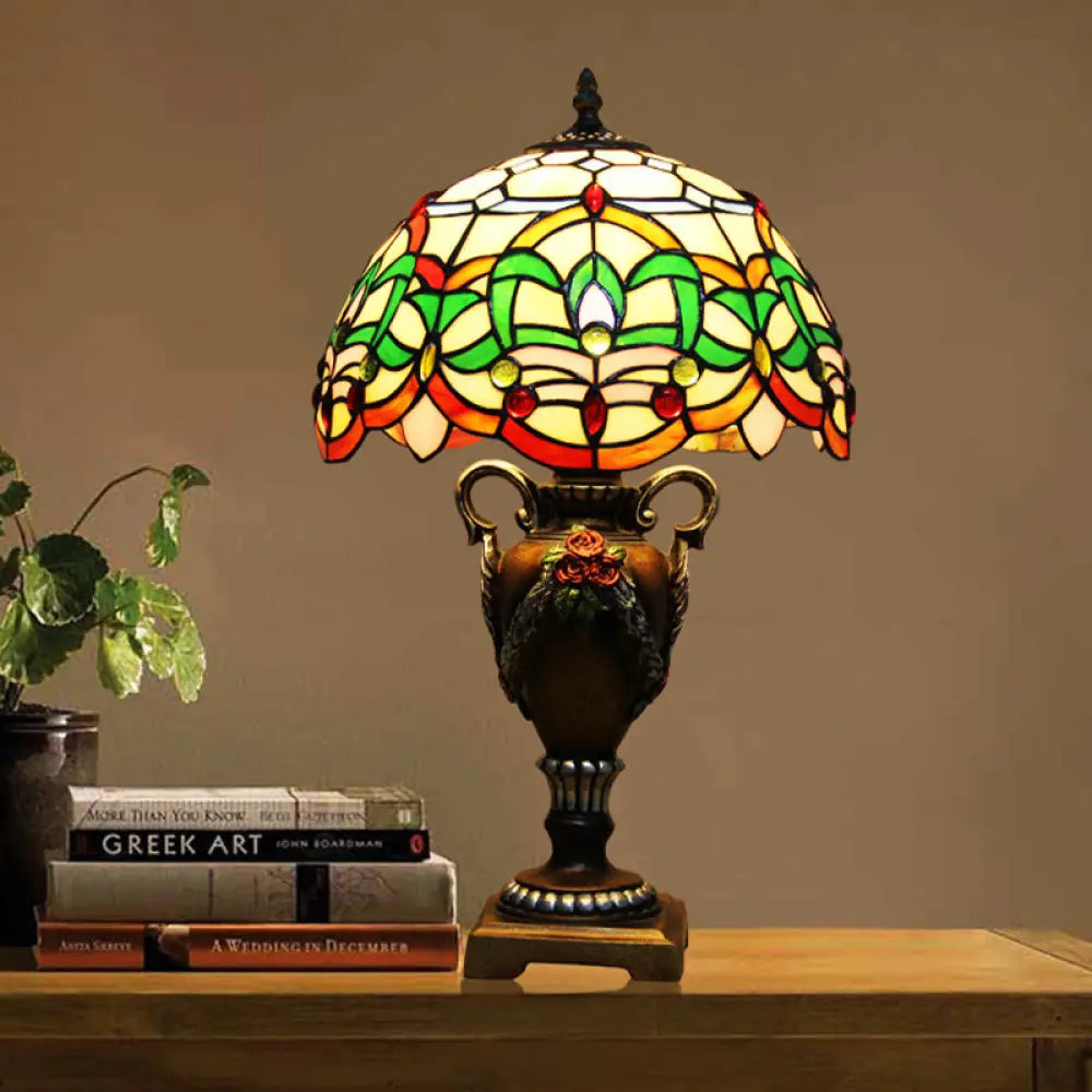 mid century modern table lamps with iconic designs for a stylish studymid century modern table lamps with iconic designs for a stylish studyMediterranean Desk Lamp: Hand-Cut Glass Blossom Pattern Night Light in Yellow/Green with Trophy Base